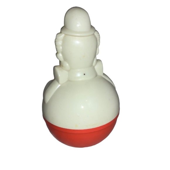 Vintage Collectible SaniToy Roly Poly Wobble Clown Baby Toy 1977 - Picture 5 of 8